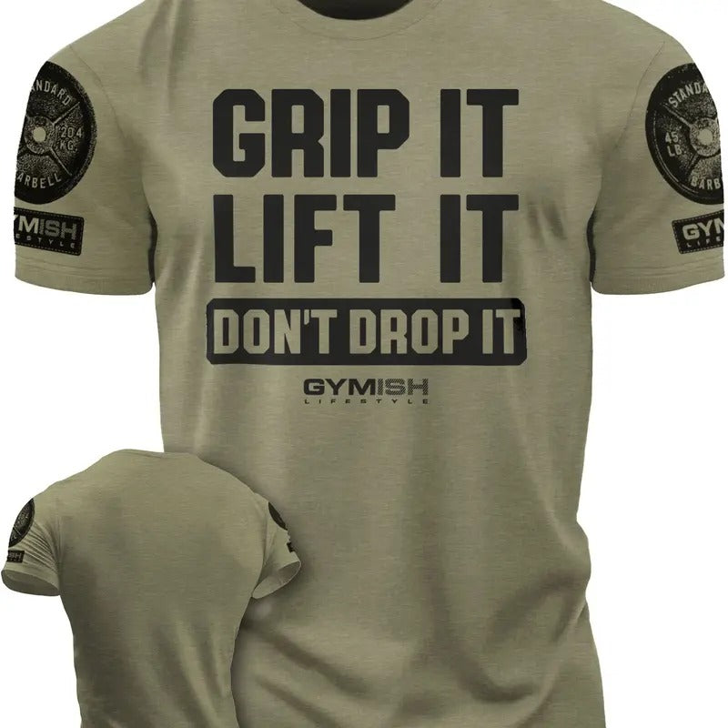 108. Grip It Funny Workout Gym Hoodie for Men Cotton Menswear T-Shirts, Sweatshirt | GrindPrints.com