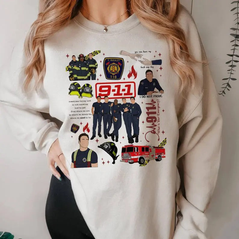 11 Movie Shirt | American TV Series  , 9-1-1 TV Show Sweatshirt | Evan Buckley Sweatshirt | Bobby Nash,Gift for Woman and...
