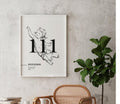 111 Angel Number, Angel Number Print, Trendy Wall Art Print, Manifestation Energy Spiritual Poster, Poster Prints No...
