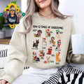 12 Dogs Of Christmas Comfortable Cozy Sweatshirt Crew Neck Cute Pullover T-Shirts, Hoodie | GrindPrints.com