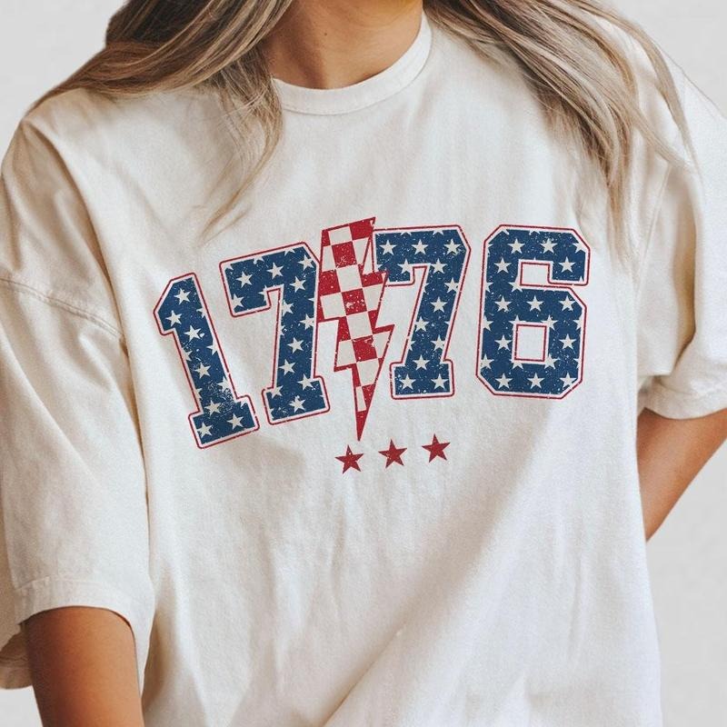1776 Shirt, 1776 America 4th of July Shirt, Comfort Shirt for Women, Gift For American, Independence Day Gift,...