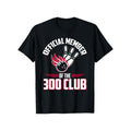 180G Pure Cotton Single-Sided Printed Round Collar Short-Sleeved T-Shirt Bowling 300 Shirt 300 Club Member Fun Bowling...