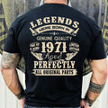 1971 Vintage Birthday Gift for Dad Legends