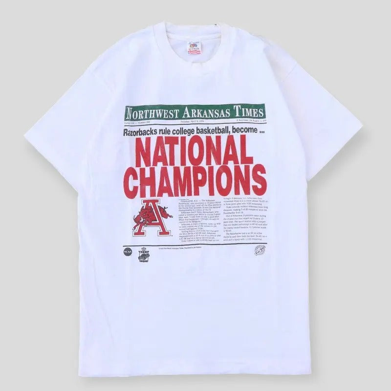 1994 North West Arkansas Times National Champions Tee Top Menswear Hoodie, Sweatshirt | GrindPrints.com
