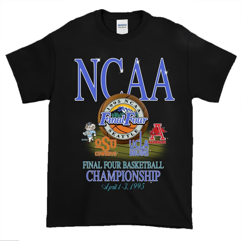 1995 NCAA Final Four Championship Vintage t-shirt, Vintage graphic tee Classic Cotton Menswear Top Tshirt Embroidered...