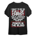 1pc 100% Cotton Religious T-Shirt, Crew Neck, Short Sleeve, Slight Stretch, All-Season, with Digital Print 'Power in the...