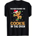1pc Boho Style Christmas Gingerbread Man Print T-Shirt- 100% Cotton Crew Neck Short Sleeve Casual Tee for Adults-...