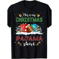 1pc Christmas Football Themed T-Shirt, 100% Cotton Crew Neck, Casual Loose Fit with Short Sleeves, All-Season Knit Fabric...