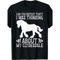1pc EWH Men'S Casual Cotton T-Shirt with Clydesdale Horse Print, Round Neck, Loose Fit, Knitted Fabric, All-Season Adult...