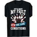1pc Men'S Bowling Humor T-Shirt, 100% Cotton Crew Neck, Short Sleeve, Regular Fit, Digital Heat Transfer, All-Season...