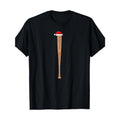 1pc Men'S Novelty Christmas Baseball Bat T-Shirt, 100% Cotton Casual Round Neck Tee, Regular Fit Knit Fabric with...