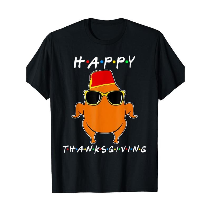 1pc Thanksgiving Turkey 100% Cotton Crew Neck Short Sleeve Geometric Pattern Casual Slight Stretch 220gsm Funny Friends Print Made Usa T-Shirts, Hoodie, Sweatshirt