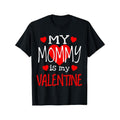 1pc Valentine'S Day Black T-Shirt, 100% Cotton Crew Neck Short Sleeve, Casual Printed Tee for Men Women, All-Season...