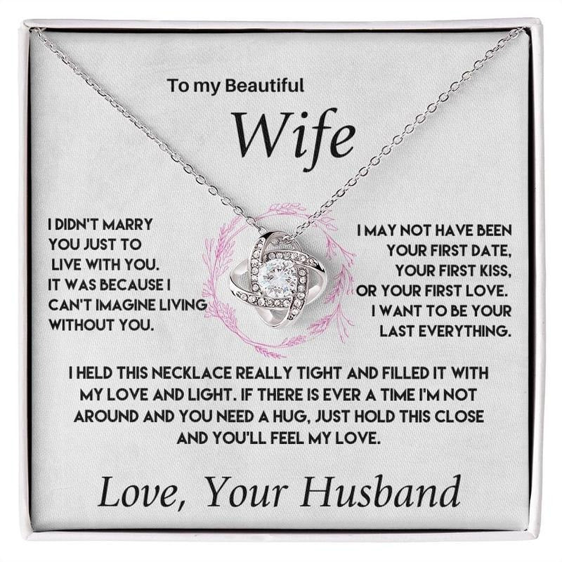 1st Anniversary Wife 10 Year Anniversary Wife My Soulmate Necklace Husband Wife Love Necklace Message Card Wife Necklace Box T-Shirts, Hoodie, Sweatshirt
