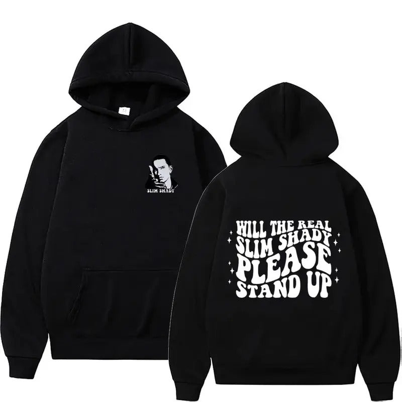 2 Sides Eminem Slim Shady Graphic Hoodie, Gift For Fan, Gift For Her, Gift For Him T-Shirts, Sweatshirt | GrindPrints.com