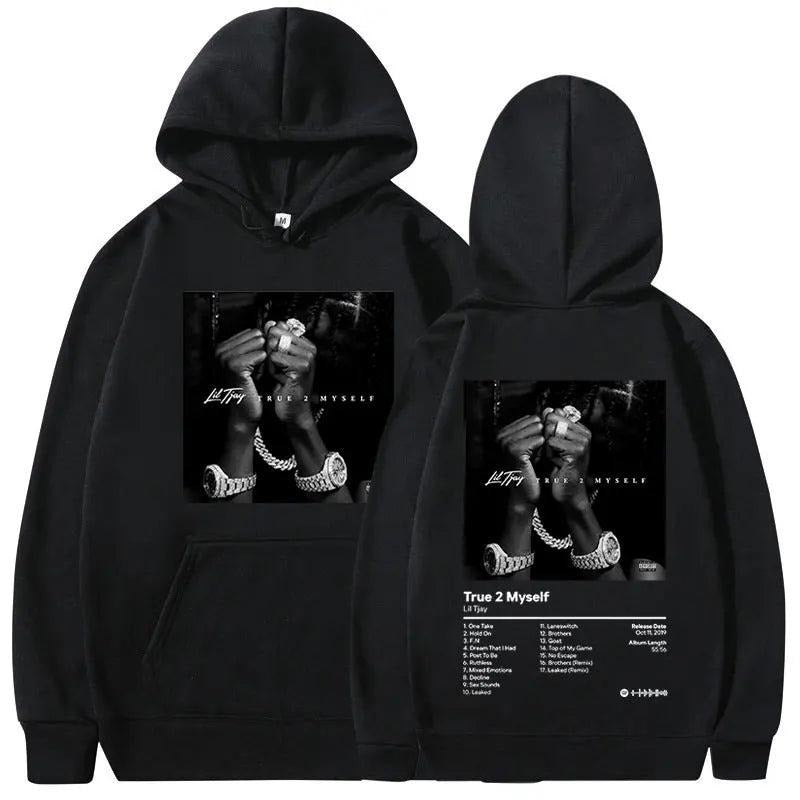 2 Sides Lil Tjay True 2 Myself Hoodie, Gift For Fan, Gift For Her, Gift For Him T-Shirts, Sweatshirt | GrindPrints.com