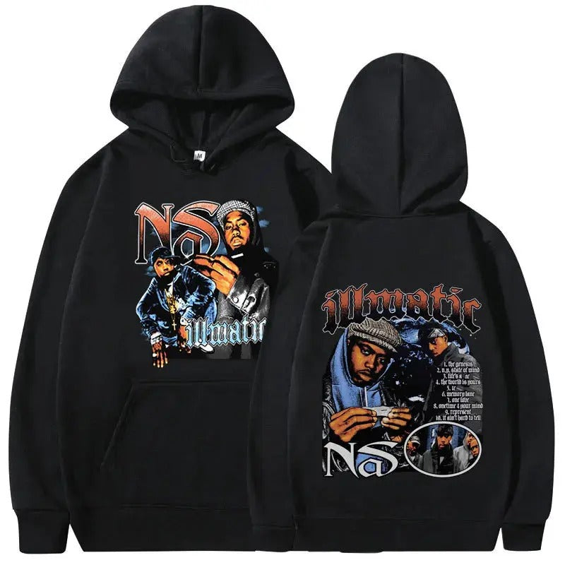 2 Sides Nas Illmatic Hoodie, Gift For Fan, Gift For Her, Gift For Him T-Shirts, Sweatshirt | GrindPrints.com