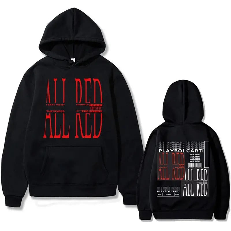 2 Sides Playboi Carti All Red Song Hoodie, Gift For Fan, Gift For Her, Gift For Him T-Shirts, Sweatshirt | GrindPrints.com