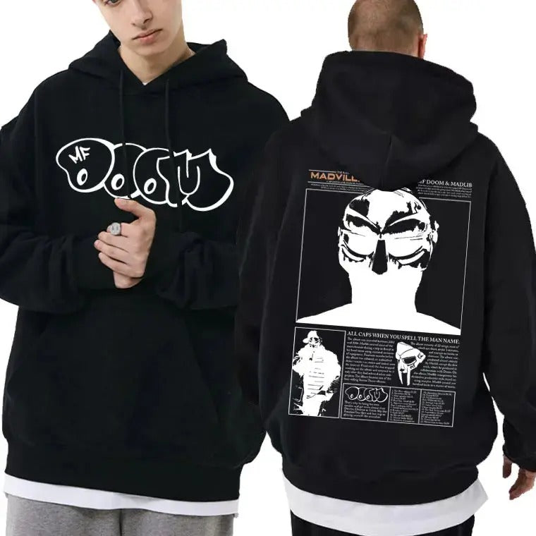 2 Sides Rapper MF Doom Hoodie, Gift For Fan, Gift For Her, Gift For Him T-Shirts, Sweatshirt | GrindPrints.com