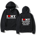 2 Sides, I Love My Girlfriend Printed Hoodie Couple Fashion Sports Shirt Harajuku Casual Top, Gift For Boyfriend,...