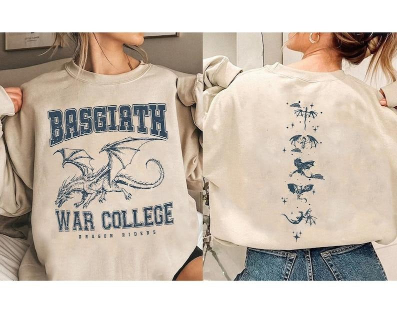 2 Slide Fourth Wing Double Sided Basgiath War College Shirt Basgiath War College Fourth Wing Shirt Bookish Dragon Rider Shirt T-Shirts, Hoodie, Sweatshirt