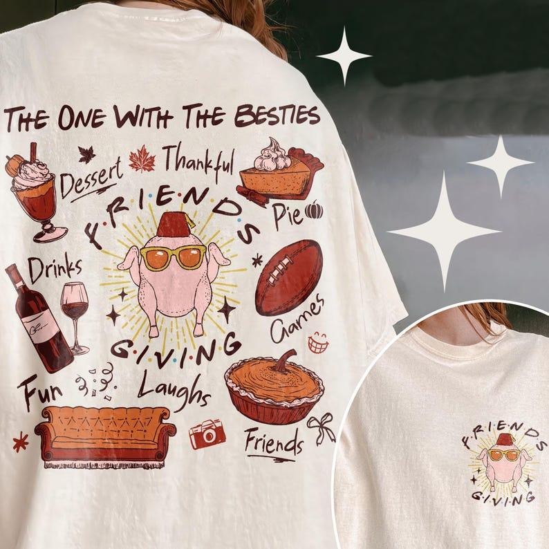 2 Slide Design, Friendsgiving Group Shirt, Friendsgiving Shirts,Friendsgiving Tee,Friends Themed...