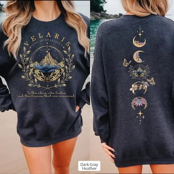 2 Slide Velaris Velaris City Starlight Acotar Night Court Acotar Velaris 2 Sides Bookish T-Shirts, Hoodie, Sweatshirt