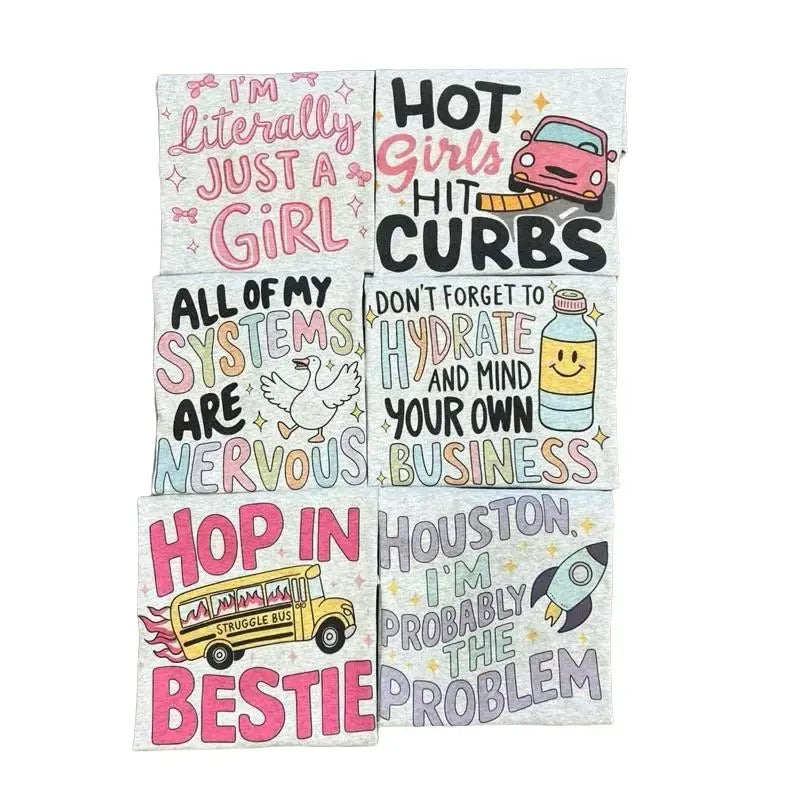 2 for 24 IM JUST A GIRL- Graphic Tee Bundle - Choose Your Designs