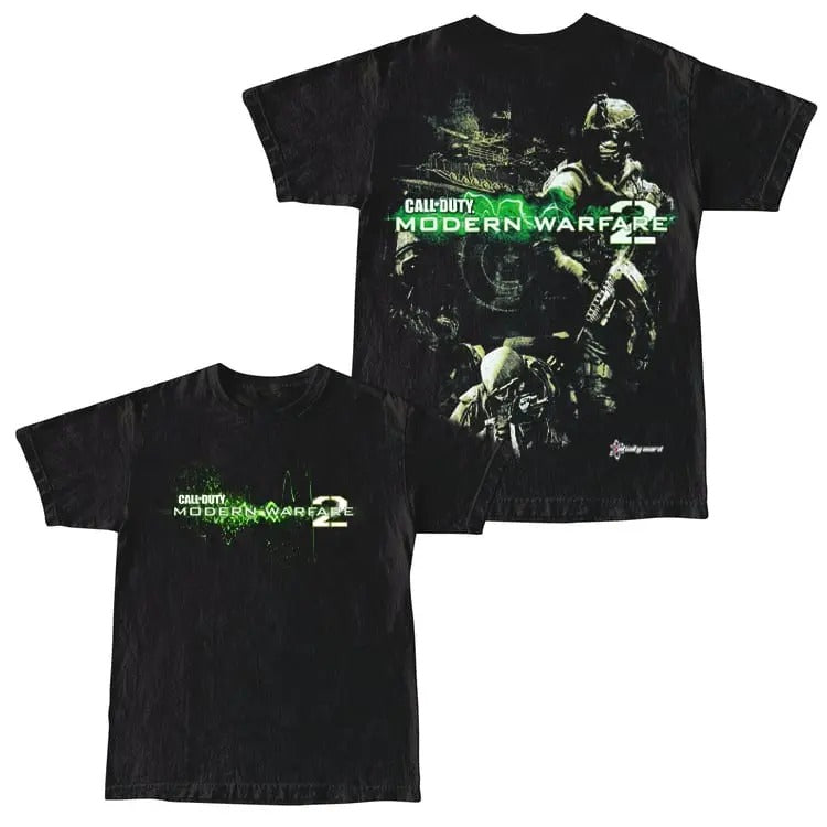 2-sides Vintage Call of Duty Modern Warfare 2 IW Promo Vintage Y2K T-shirt Made Using 100% Us Cotton, Design & Printed In...