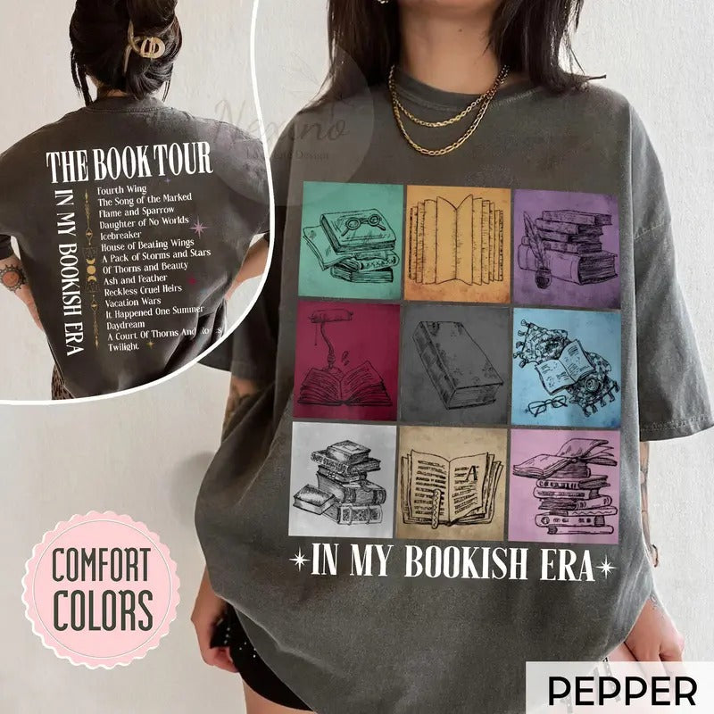 2 Slides My Bookish Era My Bookish Era Shirt Book Tour Book Lover Back School Bookish T-Shirts, Hoodie, Sweatshirt