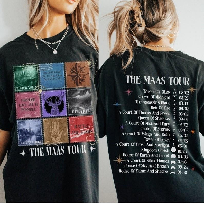 2 Slides Sarah J. Maas Eras Tour Maas Tour Crescent City Throne Glass SJM Fan Velars Merchsstyle{N002}2 T-Shirts, Hoodie, Sweatshirt
