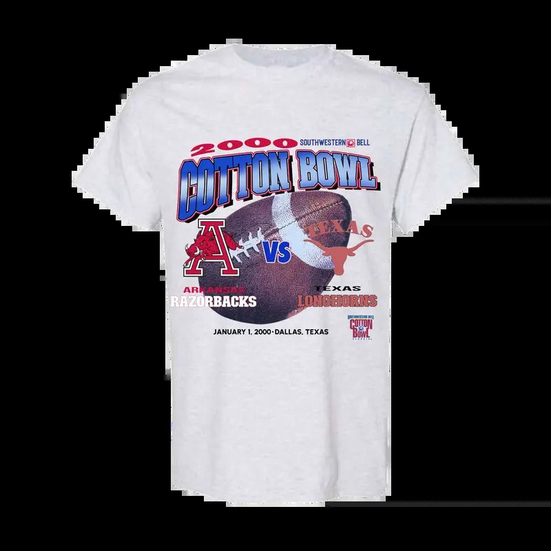 2000 VTG Arkansas VS Texas Cotton Bowl, Full Color, Full Size T-Shirts, Hoodie, Sweatshirt | GrindPrints.com