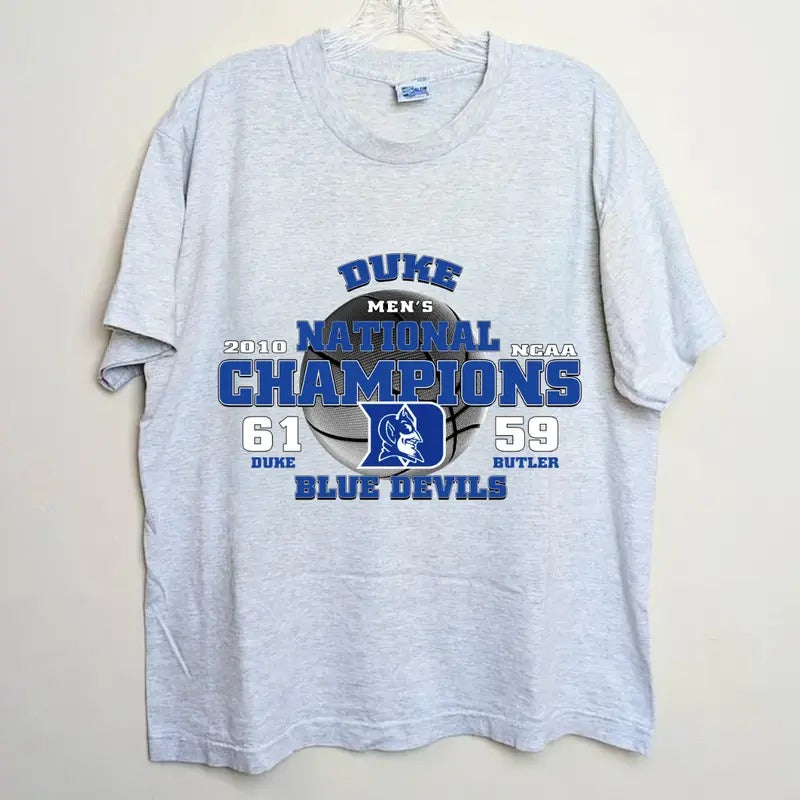 2010 Duke National Champions Final Four NCAA T-Shirt Graphic Casual Classic Menswear Top Hoodie, Sweatshirt | GrindPrints.com