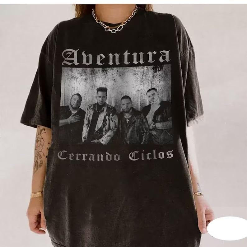 2024 Aventura Tour Concert, Bachata, Cerrando Ciclos Sweatshirt T-Shirts, Hoodie | GrindPrints.com