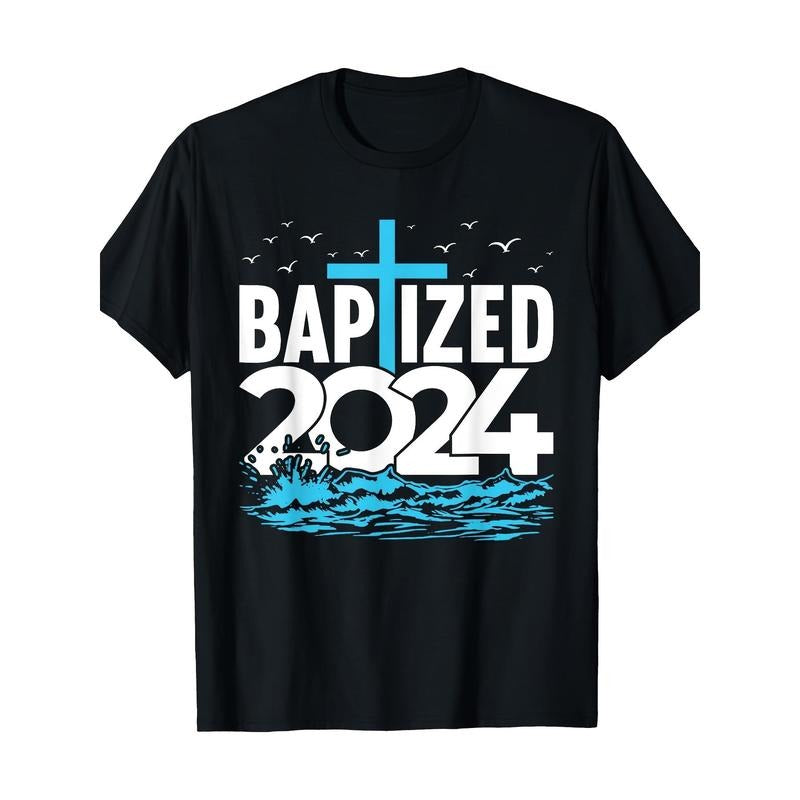 2024 Baptism Shirt Christian Water Baptism Church Group T-shirt -100% cotton Made in USA Hoodie, Sweatshirt | GrindPrints.com
