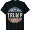 2024 Trump, Save America Again USA Flag T-shirt Trump 45 Casual Graphics Tops Summer Gift Tee Black X-Large Graphic Tee...