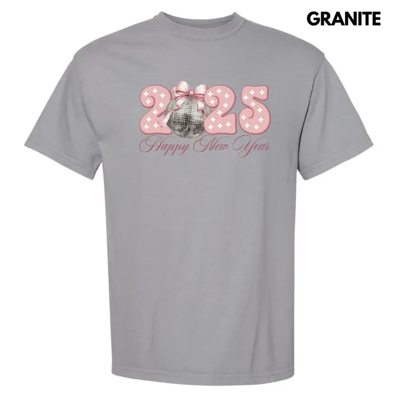 2025 Blush Disco New Year Comfort Colors T-Shirt 'NLB' Hoodie, Sweatshirt | GrindPrints.com