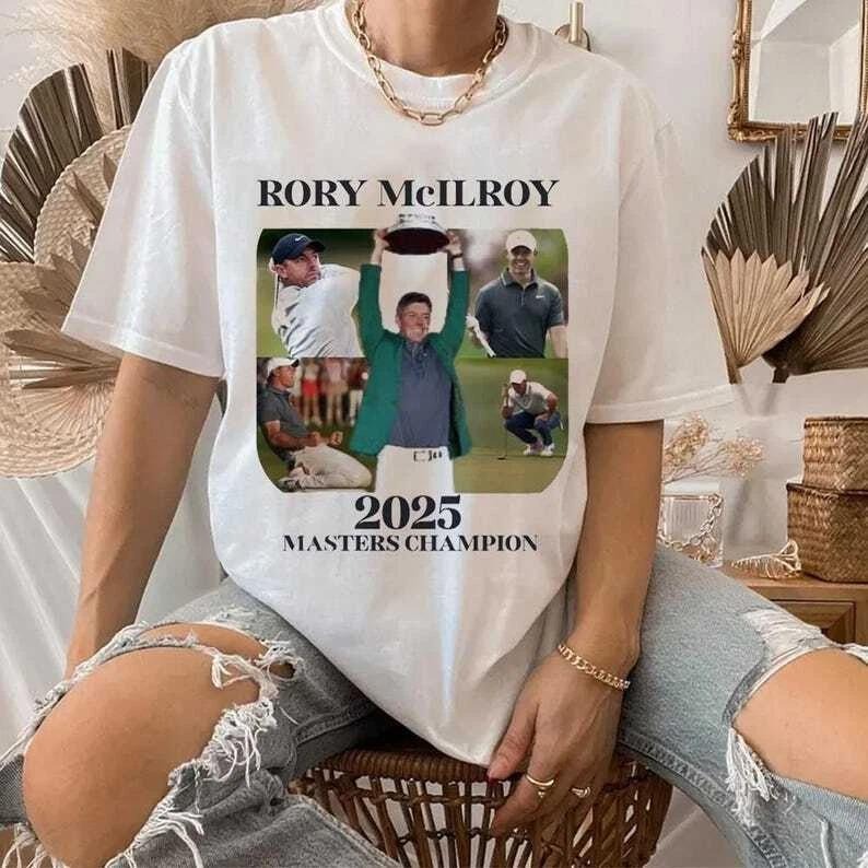 2025 Masters Champion Rory McIlroy Shirt, Champion Grand Slam 2025 Rory McIlroy Hoodie, Sweatshirt | GrindPrints.com