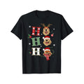 220g Cotton Ho Ho Ho Retrievers Golden Xmas Outfit Christmas Costume Men's T-shirt, Casual Round Neck Short Sleeve,...