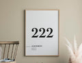 222 Angel Number, Angel Number Print, Trending Wall Art Print, Alignment, Manifestation Energy Spiritual Poster, Poster...