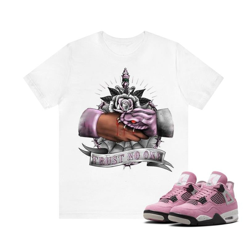 2pac Trust No One Match 4 Orchid Neutral Sneakers Unisex Y2k Graphic Tee T-shirt Hoodie, Sweatshirt | GrindPrints.com