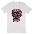 3 Color Skull Woodblock Hand-Printed T-Shirt Cotton Menswear Top Black Hoodie, Sweatshirt | GrindPrints.com