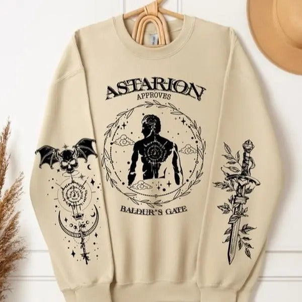 (3 Sides) Baldurs Gate 3 Astarion Astarion Gamer Astarion Rogue Video Game Astarion Vamp BG3 T-Shirts, Hoodie, Sweatshirt