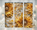 3D Embroidered Sunflower Tumbler T-Shirts, Hoodie, Sweatshirt | GrindPrints.com