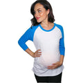 Maternity Raglan Shirt Comfortable 3/4 Long Sleeve Ruched Pregnancy Baseball Top Maternity Shirts Long Sleeve Maternity...