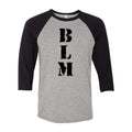BLM Black Lives Matter 3/4 Sleeve Raglan Baseball T-Shirt Casual Crewneck Hoodie, Sweatshirt | GrindPrints.com