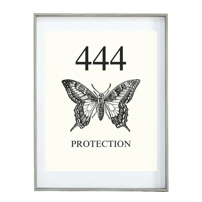 444 Angel Number Poster, 444 Wall Print, Angel Number 444 Poster, College Apartment Decor Aesthetic, Gifts For Her...
