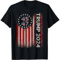 45 47 Trump 2024 American Flag T-Shirt made in usa Hoodie, Sweatshirt | GrindPrints.com