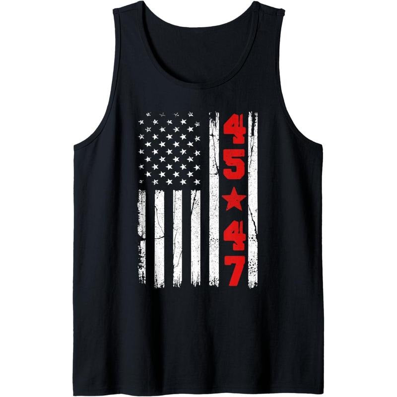 45 47 Trump 2025 Flag Vintage American Flag 47th President Tank Top made in USA T-Shirts, Hoodie, Sweatshirt