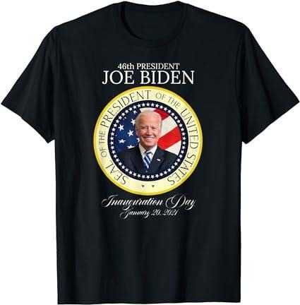46th President Joe Biden Inauguration Day Commemorative Seal T-Shirt Classic Menswear Hoodie, Sweatshirt | GrindPrints.com
